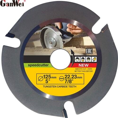 WORKBRO 4.5in 5in Angle Grinder Wood Carving Disc Circular Saw Blade Wood Carving Disc for Angle Grinder Woodworking Tool