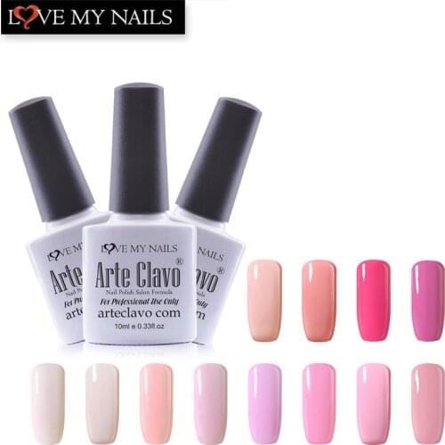 New arrival 10 ml Arte Clavo Pink Color Series Gel Nail Polish Soak Off Lacquer UV Gel Polish Led Lamp Nail Gel