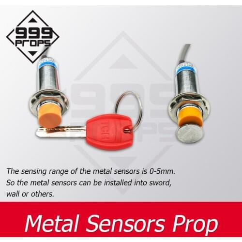 Escape game metal sensor prop touch two metal sensor to open maglock room escape props puzzle 999PROPS