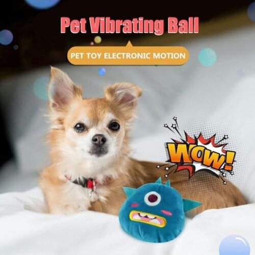 Enjoying Interactive Dog Toy Green Monster Giggle Plush Dog Toy Squeaky Toys with Jumping Activation Ball for Dogs