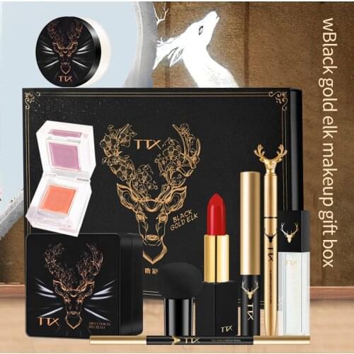 Makeup Kit Eyeshadow Moisturizing Cushion BB Cream Makeup Powder Waterproof Mascara Eyeliner Eyebrow Highlighter Cosmetic Sets