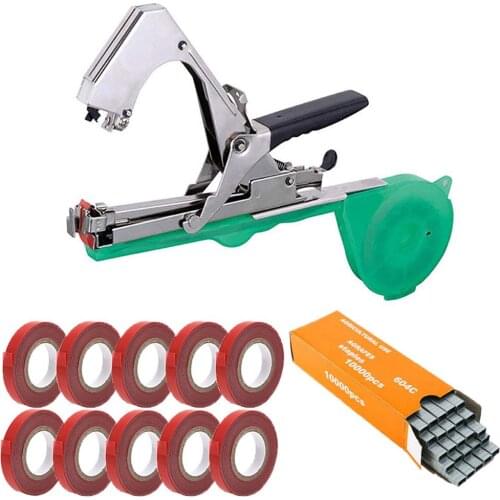 Tying Machine Set Plant Garden Plant Tape tool Tapener With Tape Set for Vegetable Grape Tomato Cucumber Pepper Flower