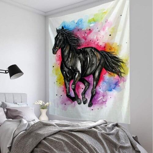 The Two Horses Digital Printing Tapestry Sandy Beach Picnic Tower