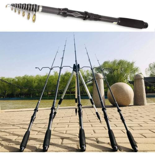 NEW 1.8M-3.0M Multifunction Carp Fishing Rod feeder Carbon Fiber Telescopic Spinning Fishing rod Ceramic large guide ring pole