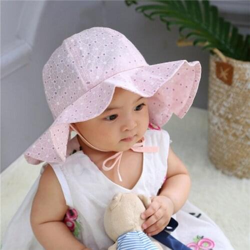 New cute children summer spring sun hat cool cute cap baby girl fisherman hat printed Casual palace wild hat