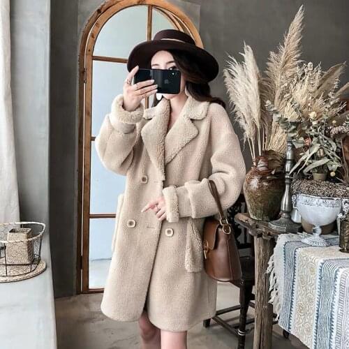 New women fashion teddy coat faux fur coat female short coat