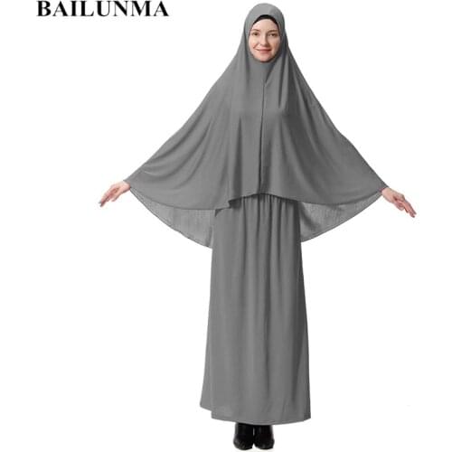 Formal muslim Prayer Garment Sets hijab dress abaya afghanistan islamic clothing namaz long prayer hijab moslim jurken abayas