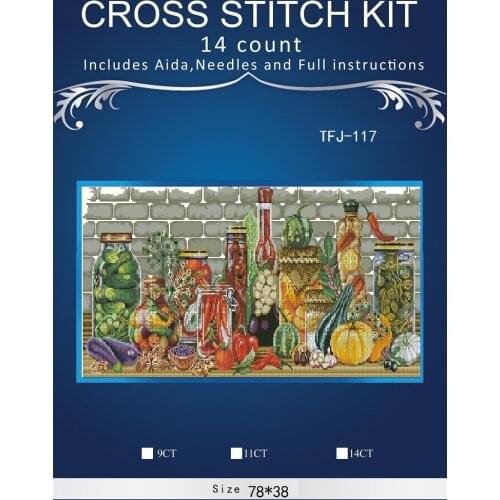 ONEROOM Embroidery Counted Cross Stitch Kits Needlework - Crafts 14 ct DMC DIY Arts Handmade Decor - bear cup 2