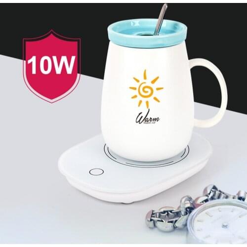 Portable USB EU Plug Insulation Cup 110V Thermostat Coaster Tea Beverage Warmer Pad Insulation 55 ° C Heating Office Daily