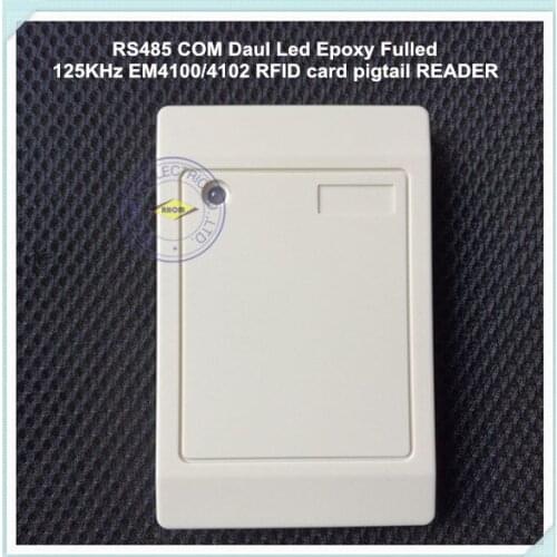 RS485 COM Daul Led Epoxy Fulled 125KHz EM4100/4102 RFID card pigtail READER