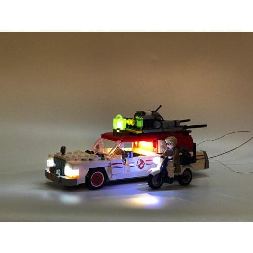 In stock Movie Series DIY LED Light Set for The Ghostbusters Ecto 1 & 2 car Compatible with 75828 16032 blocks Brick Toys