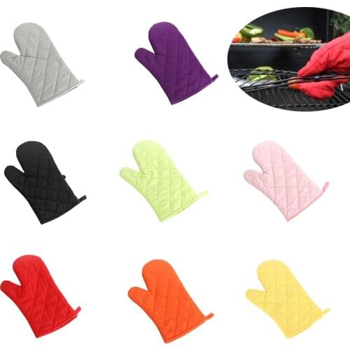 1 Piece Cute Non-Slip Yellow Gray Cotton Fashion Nordic Kitchen Cooking Microwave Gloves Baking BBQ Potholders Oven Mitts