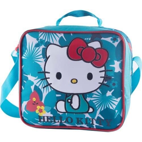 Hello Kıtty Patterned Blue Lunch Box-Trend Childrens School Bag-Modern Patterned Kids Bag