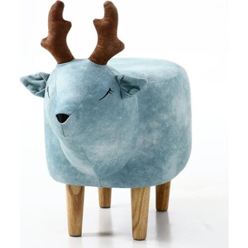 Modern minimalist home shoe bench cartoon deer wear shoes stool living room sofa footstool ottoman stool