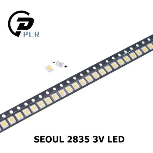 50PCS Seoul SMD LED 3528 2835 3V 1W Cool White 100LM High Power For LCD TV Backlight