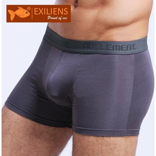 EXILIENS New Modal Boxer Men Underwear Absorb Sweat Cueca Masculina Ropa Interior Calzoncillos Hombre Mens Boxers Homme Man L3XL