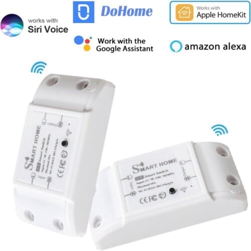 1-10pcs Wifi Smart Switch 10A Breaker Moudle Timer APP Voice Remote Control Compatible with Alexa HomeKit Siri Google Home