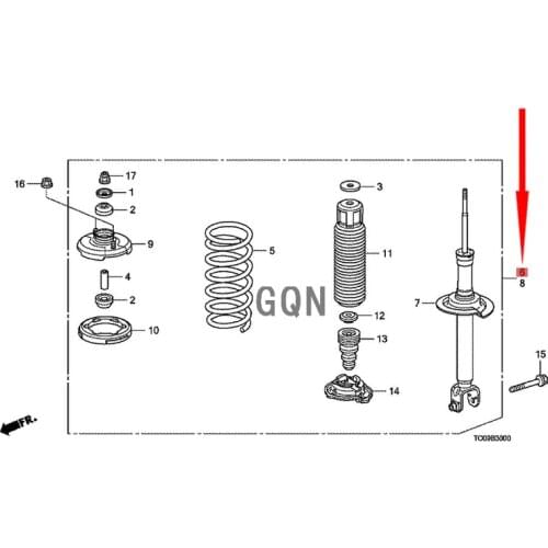Rear shock absorber assembly 2012-Hon daA CCO RD Nitrogen damper for electric vehicles Central shock absorption movement