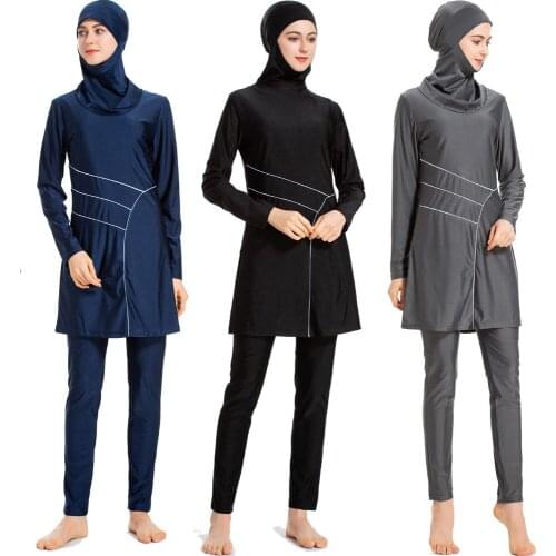 2019 New swimsuit for women conservative swimsuit for women beach swimsuit for muslims