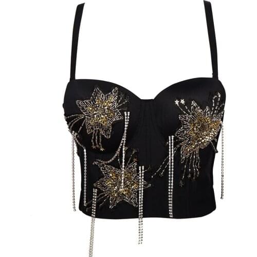 New Womens Pole Dance Vest Singer Dancer Elasticity Crop Tops Female Gogo Jazz Dance Performance Clothing Rave Outfit YS1950