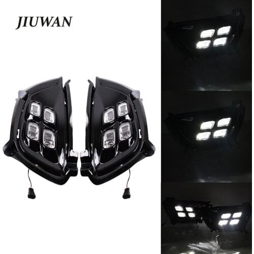1 Pair Car Flashing Daytime Running Lights With Decoration Fog Lamp High Brightness LED DRL For Kia Sportage R 2014 2015 2016