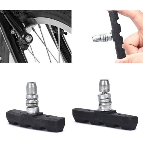 1 Pair Bike Brake Pads Bicycle Break Shoes Brake Pads Holder Rubber Mountain Bike Bicycling New