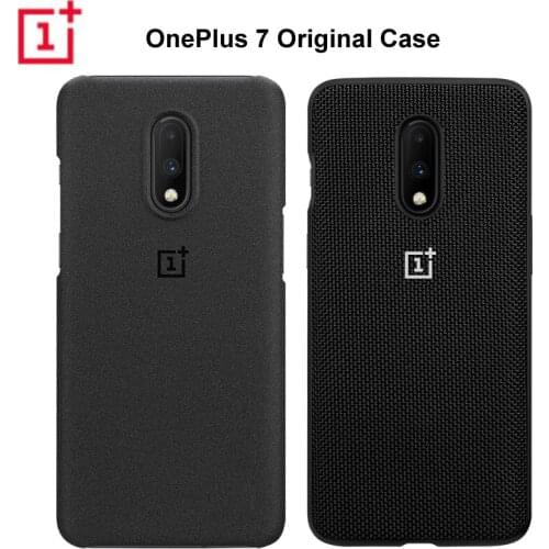 100% Official Sandstone Silicone Back Cover for OnePlus 7 Protective Case Original Accessories Karbon Nylon Bumper Shell