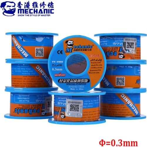 2pcs/lot MECHANIC Solder Soldering Wire FLUX 1.0-3.0% 0.3mm 40g Rosin Core Welding Tin Wire BGA Soldering Tools