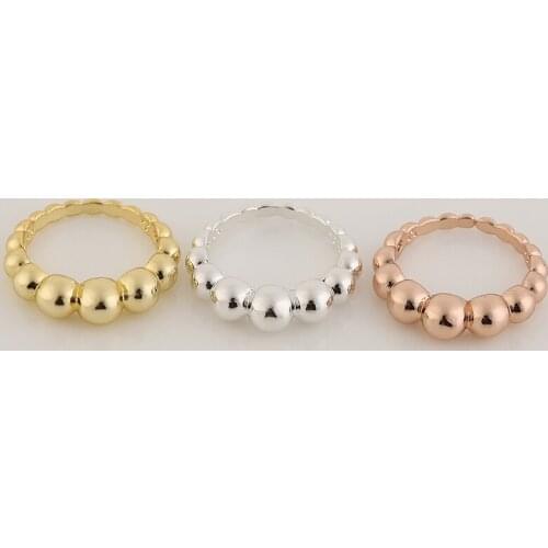 3pcs/Lot Unique Vintage Rings Big And Small Beads Ring Size 6.5 Women Jewelry Free Shipping
