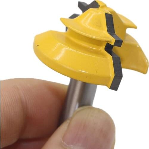 45 Degrees Yellow Carbide Router Bit Cutting Accessories Power Tool Attachments