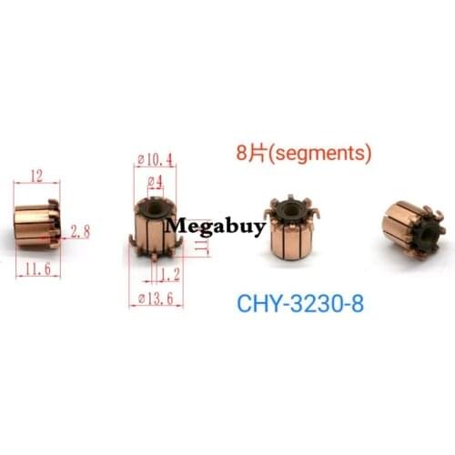 4x10.4x12mm 8p Copper Bars Alternator Electric Motor Commutator Copper Commutator Armature Commutator