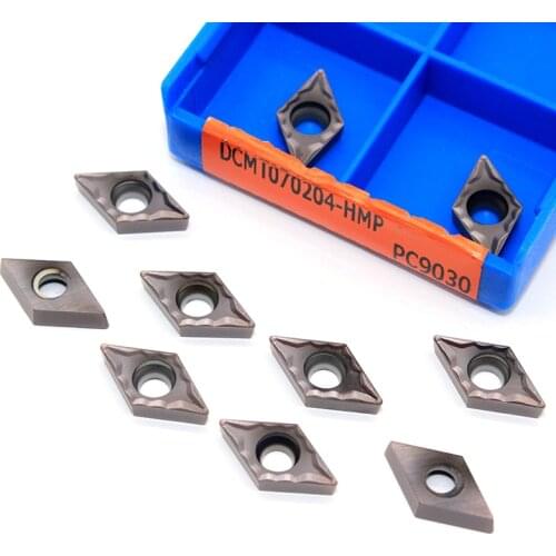 50PCS DCMT070204 HMP PC9030 High Quality CNC Internal Turning Tools Carbide inserts Cutting Tool SDJCL/ SDJCR1212H07