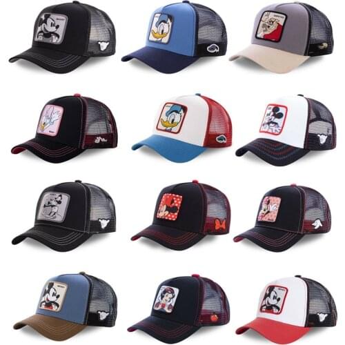 New Brand Super Mario Mickey Majin BUU DONALD Duck Snapback Baseball Cap Men Women Hip Hop Dad Mesh Hat Trucker Hat Dropshipping