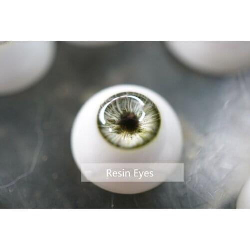 Green-gray Doll Eyes Amigurumi safety eyes BJD Eyes for 1/6 1/4 1/3 BJD Doll or Uncle Doll, Resin Eyes Craft Eyes Toy Eyes