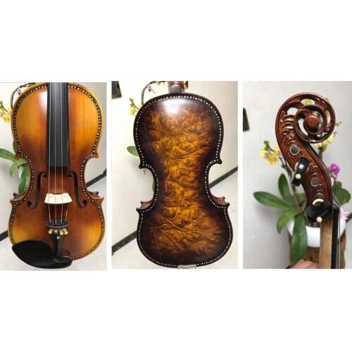 SONG Brand master violin 4/4,brids eye curly maple wood back inlay shell #12139