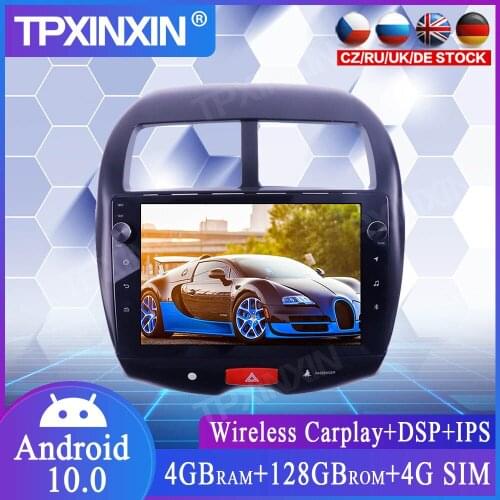 For Mitsubishi ASX 2010-2014 Android 10 128G Wireless Carplay Car Multimedia Stereo Player Headunit Audio Radio GPS Navigtion