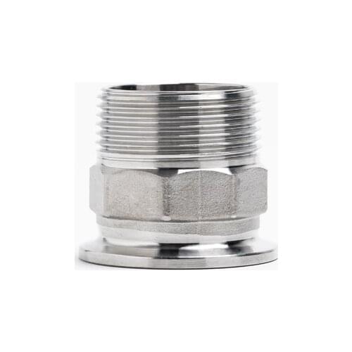 DN15 - DN32 BSP Male 304 Stainless Steel Hex Sanitary Ferrule Connector Pipe Fitting For Homebrew Fit Tri Clamp