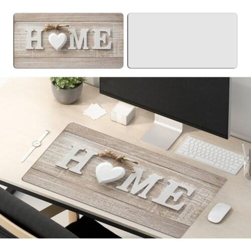 Gaming Mouse Pad Leather Desk Mat with Non-Slip Base,H O M E-pattern Waterproof & Foldable Tabletop Pad for Office &Home