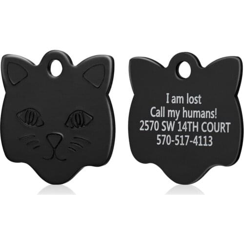 Customized Pet ID Tag Personalized Stainless Steel DOG Tag Puppy Cat Kitten Pet Tag Dogs Collar Accessories Dog Name Tag