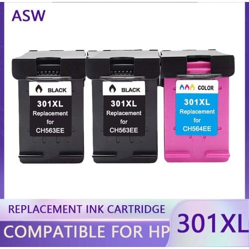ASW 301XL Replacement for hp 301 xl hp301 Ink Cartridge for hp Deskjet 2050 1000 1050 2510 3000 3054 Envy 4500 4502 printer