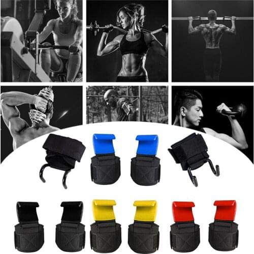 Weight Lifting Rod Hooks Heavy Duty Wrist Wraps Training Pull-up Palms Grip Straps Wrist Support Powerlifting