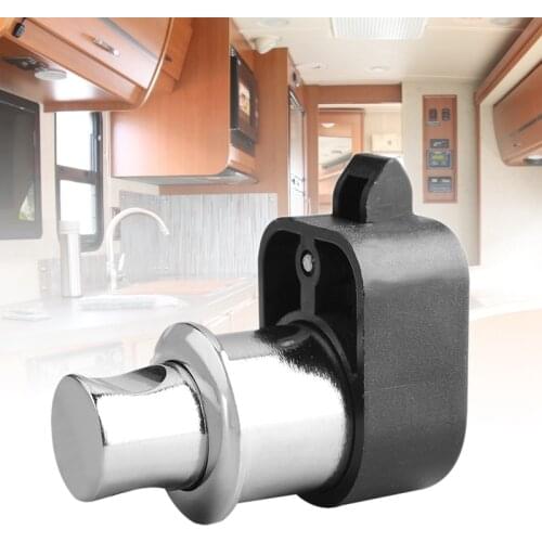 Mini Push Lock Camper Car Push Button Catch Lock RV Caravan Boat Home Cabinet Drawer Safety Latch Furniture Hardware