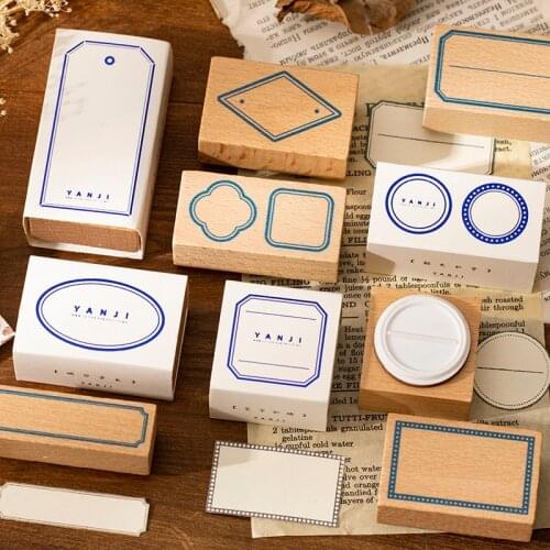 Vintage Basic Label Series Stamp DIY Wooden Rubber Stamps For Scrapbooking Stationery Scrapbooking Standard Stamp