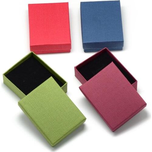 12pcs Simple Jewelry Boxes Valentines Day Gift Box For Necklace Bracelets Earring Ring Packaging Display Cardboard Storage Box