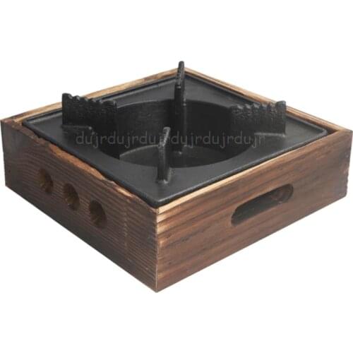 Portable Aluminum alloy square commercial solid alcohol stove household old Dry stew hot pot S24 19 dropship