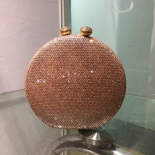 Luxury red Crystal diamond Clutches gold clutch purse Evening Bag lovely Party Bag Women Wedding handBag Chain Day Clutches Bag