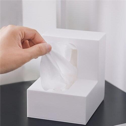 Nordic Right Angle Desktop Napkin Paper Storage Case Tissue Box Holder Organizer Tissue Box Kitchen Storage Boxes