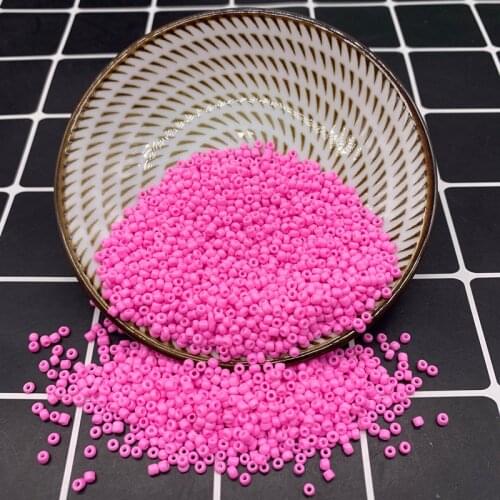 New 2 3 4mm Size Glass With Seed Spacer beads Jewelry Making Fitting Pink