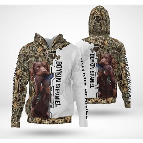 Boykin Spaniel 3D Hoodies Printed Harajuku Coat Jacket Men For Women Fashion Zipper hoodies Drop Shipping