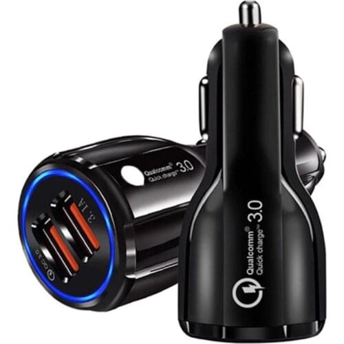 Universal QC 3.0 Dual USB Port 3.4A Temperature Protection Fast Charge Car Auto Adapter Charger Socket Tablet PC Phone Charger
